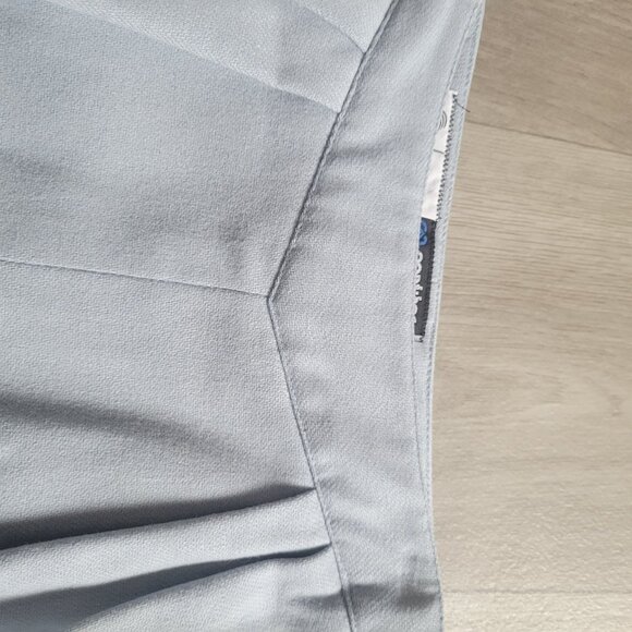 Vintage Pant Her Womens Light Blue Pleated Wool Blend Knee-Length Skirt Button W - Picture 3 of 8